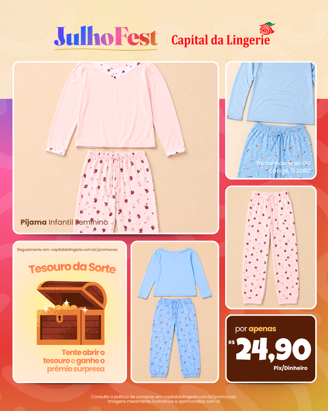 Pijama Infantil Feminino